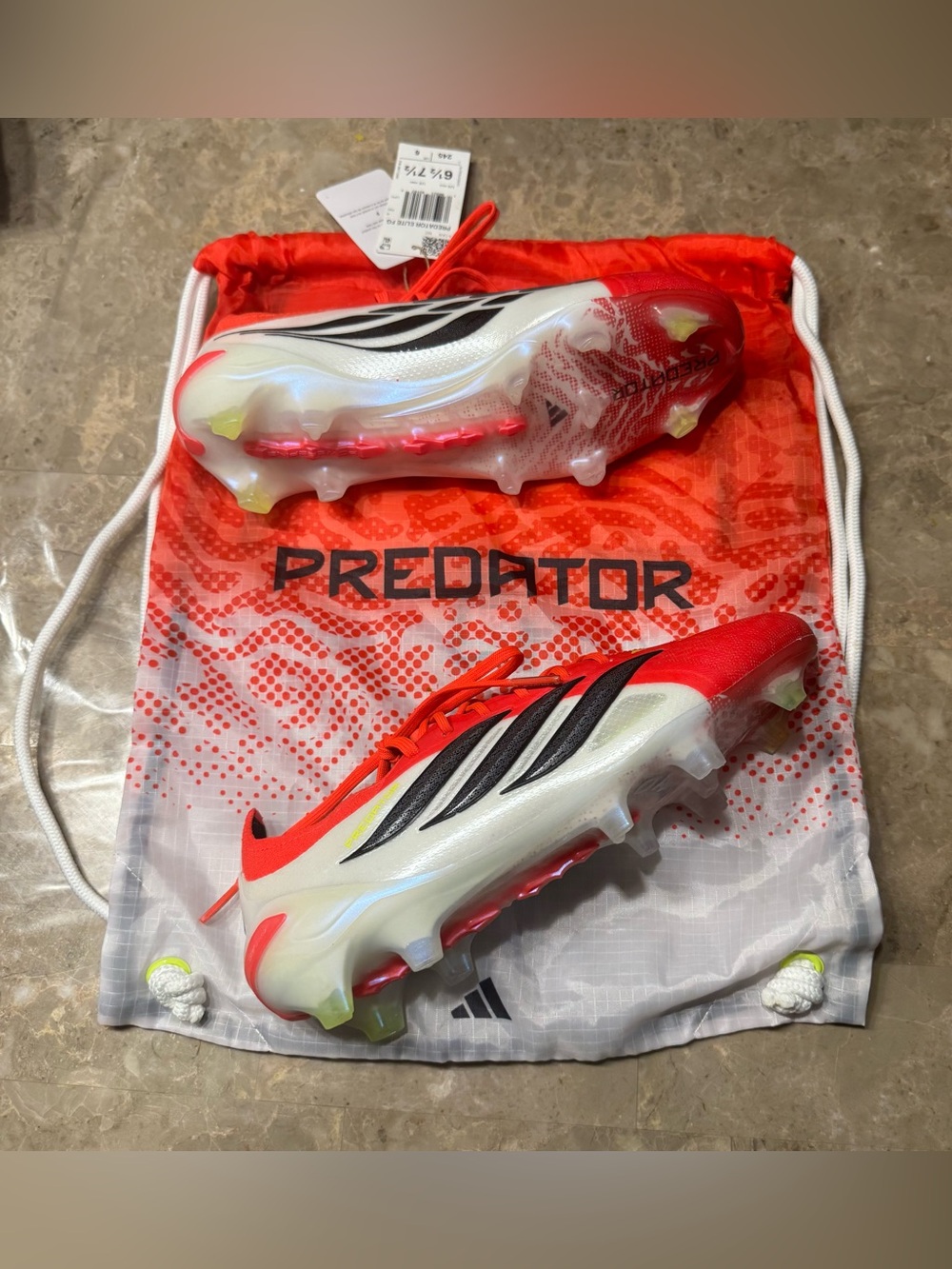 New adidas Predator Elite Fold-Over Tongue Firm Ground Soccer Cleats.